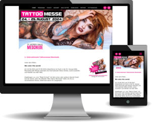 Websiteerstellung & -pflege für die Tattoomesse Hagen & Meschede
