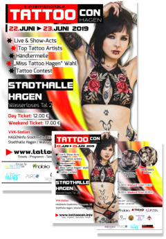 Plakat- & Flyererstellung für die Internationale Tattooconvention Hagen